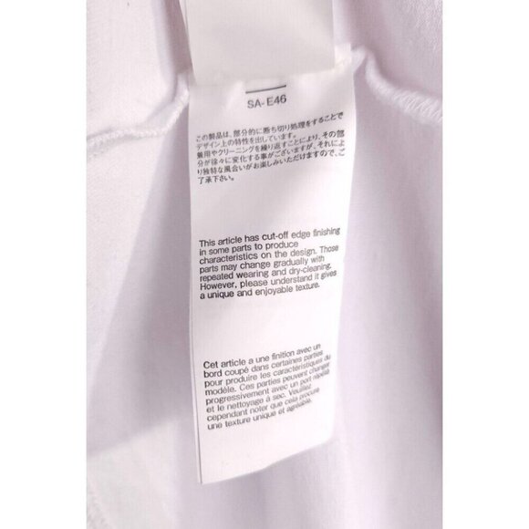 Sacai Get Lifted Long Sleeve T-Shirt 3 L Mens White Logo New RARE - Picture 12 of 13